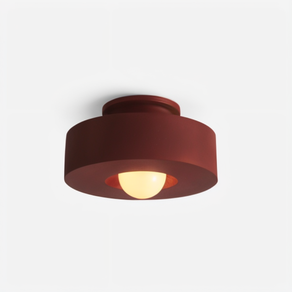 LumaHalo – Moderne Rund Loftlampe i Glas og Resin