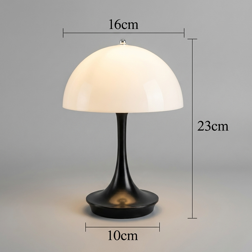Trådløs svampeformet LED-bordlampe med touch
