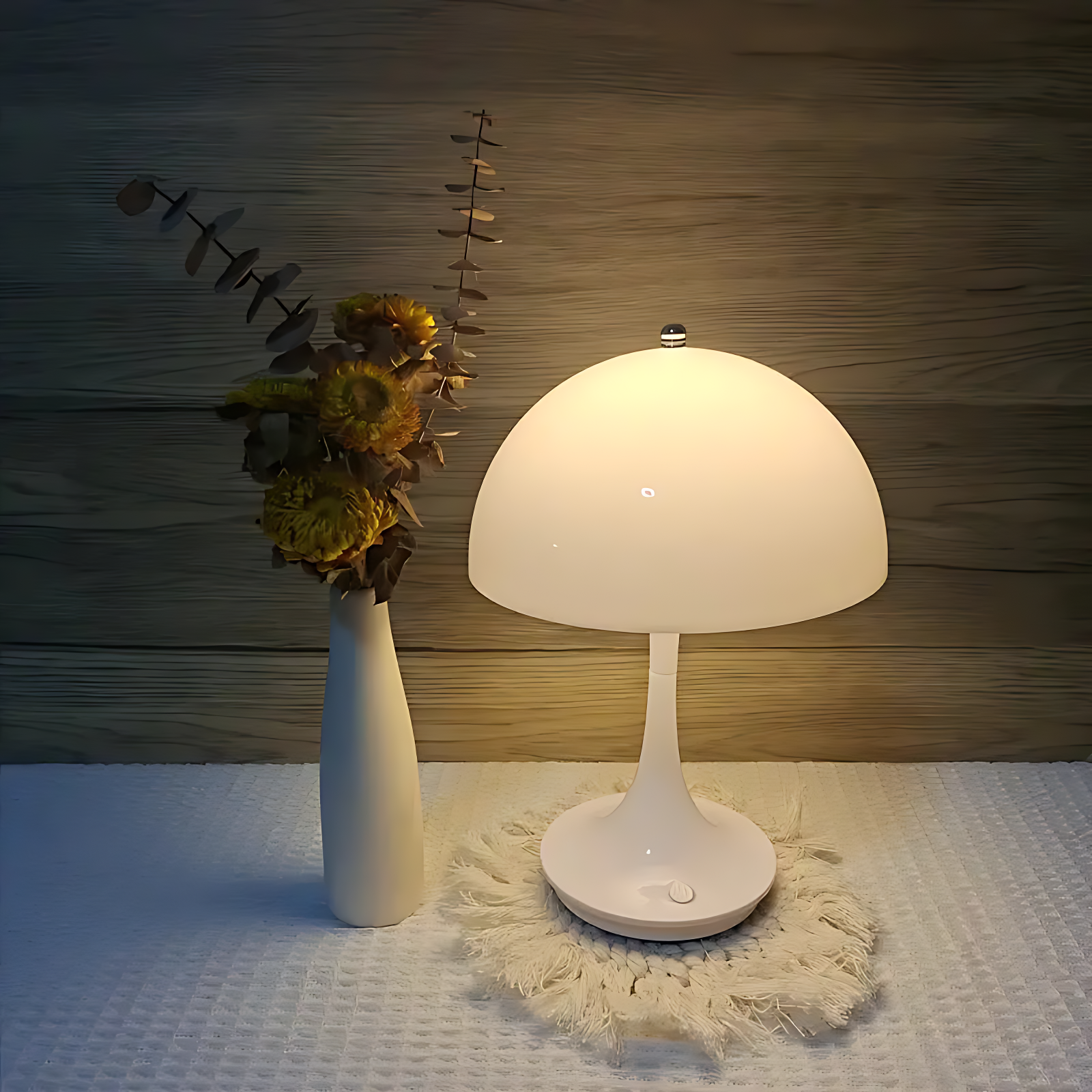 Trådløs svampeformet LED-bordlampe med touch