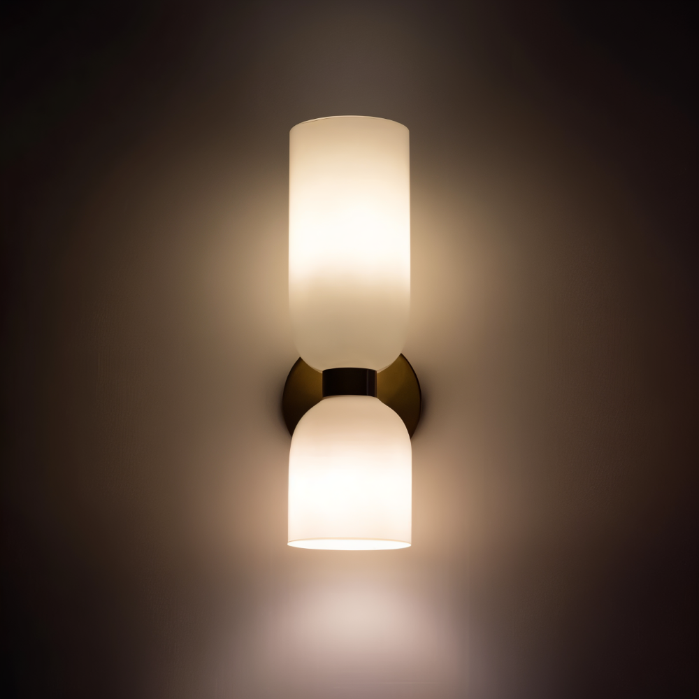 CapsuleLume Væglampe – Moderne Glas Væglampe med Up & Down LED Belysning