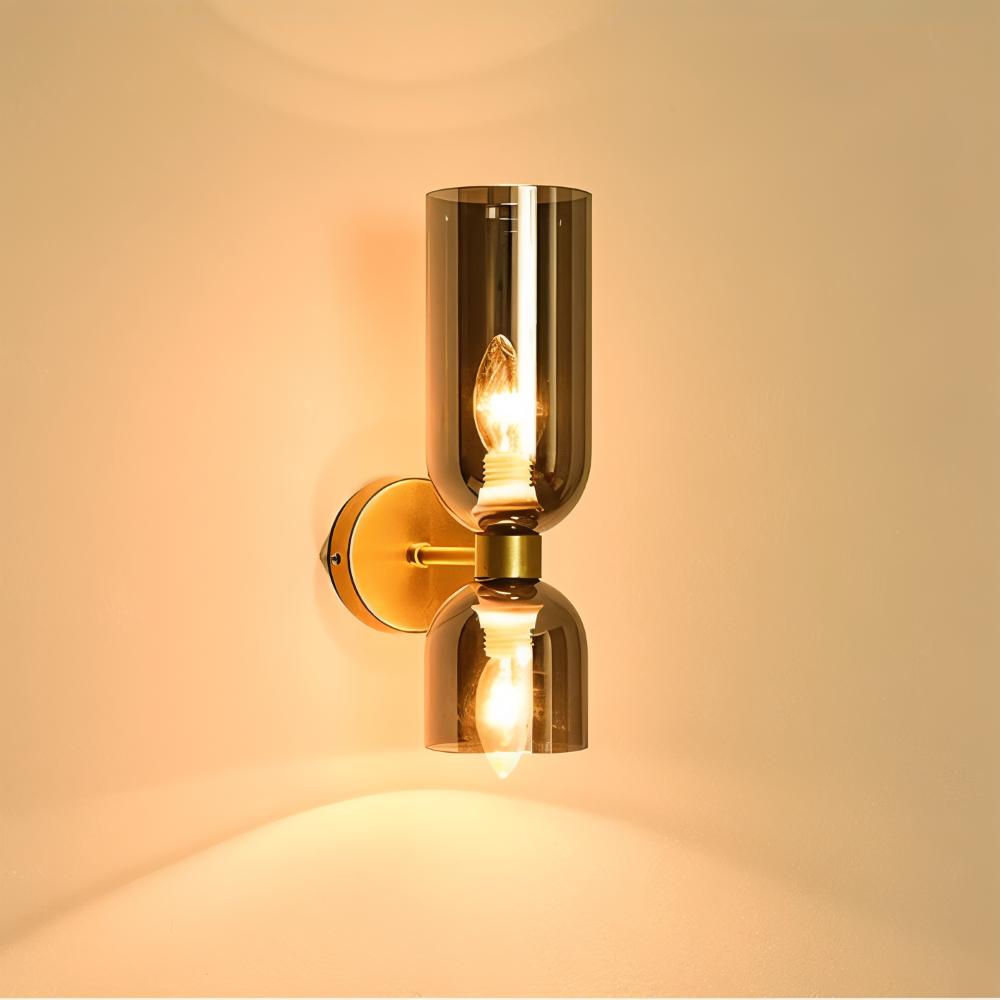 CapsuleLume Væglampe – Moderne Glas Væglampe med Up & Down LED Belysning
