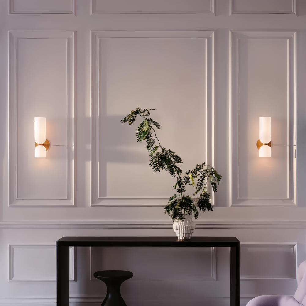 CapsuleLume Væglampe – Moderne Glas Væglampe med Up & Down LED Belysning