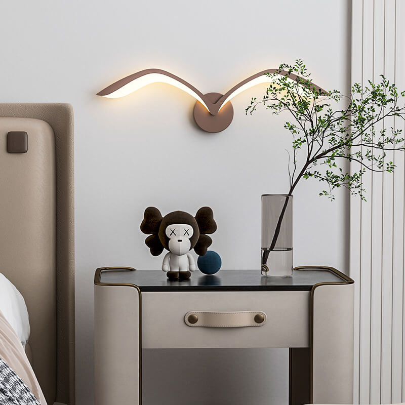 Moderne LED-væglampe med bølget design