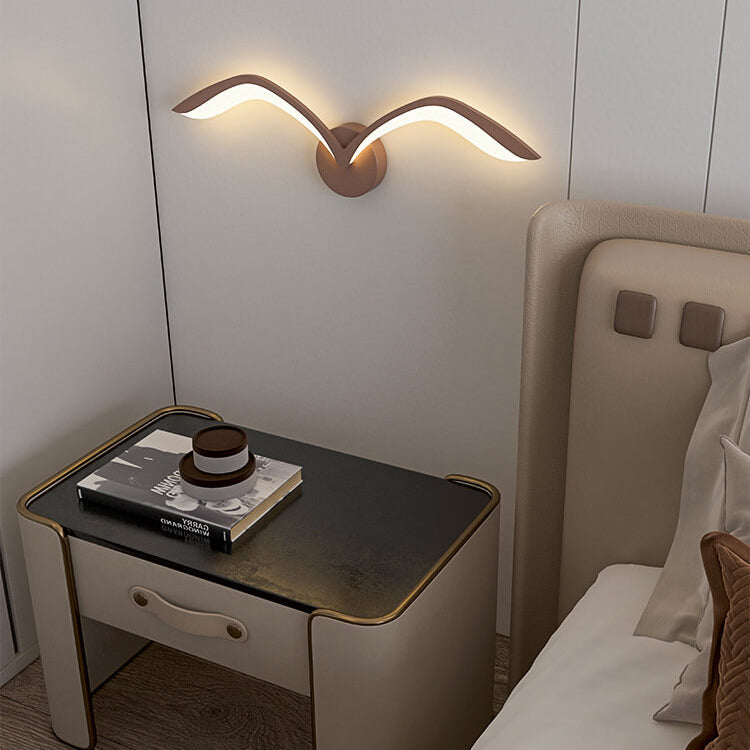 Moderne LED-væglampe med bølget design
