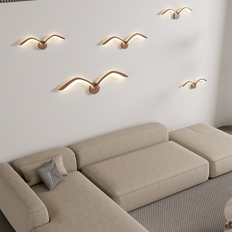 Moderne LED-væglampe med bølget design