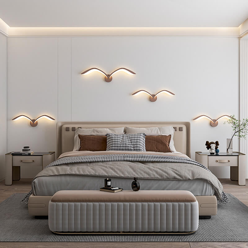 Moderne LED-væglampe med bølget design
