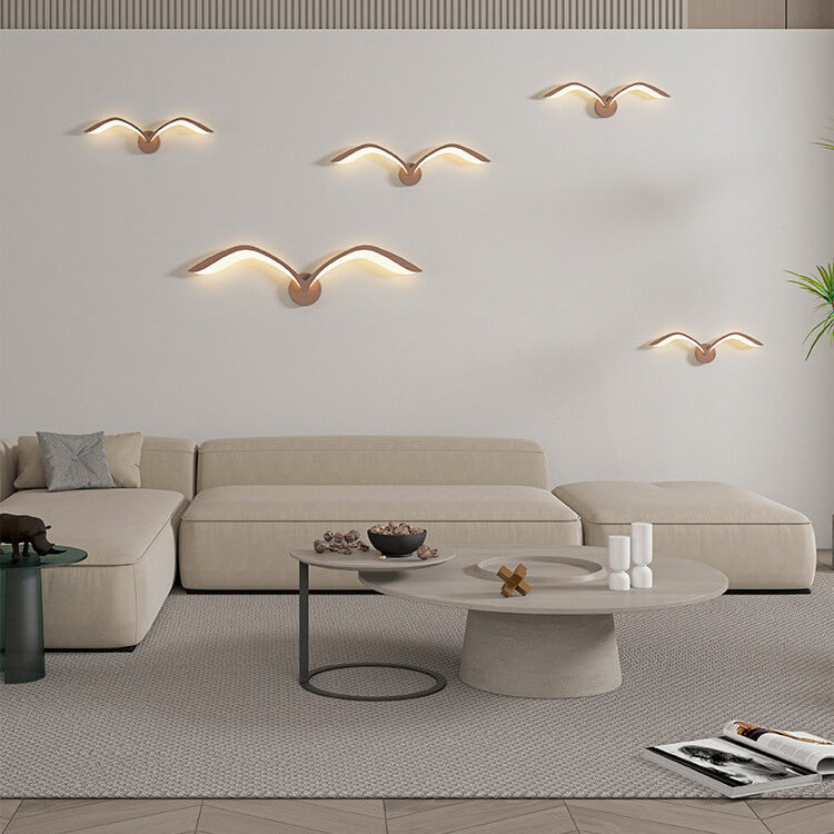 Moderne LED-væglampe med bølget design