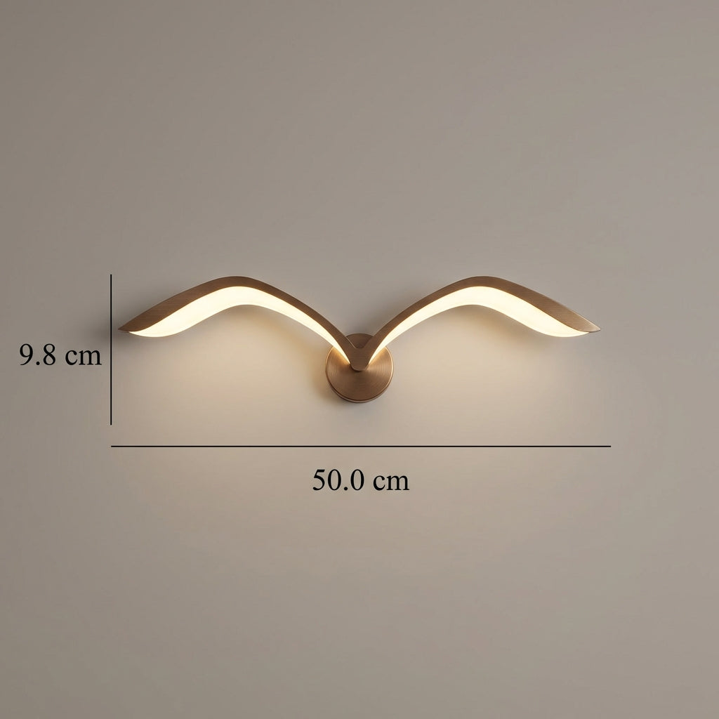 Moderne LED-væglampe med bølget design