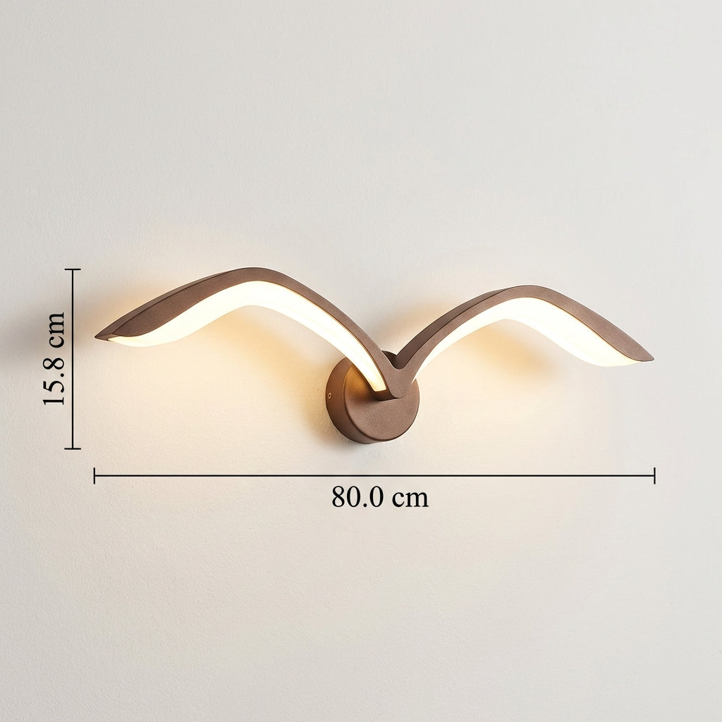 Moderne LED-væglampe med bølget design