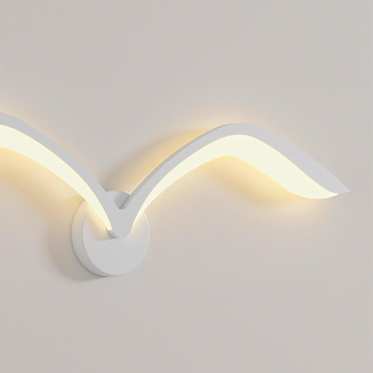 Moderne LED-væglampe med bølget design