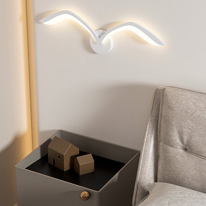 Moderne LED-væglampe med bølget design