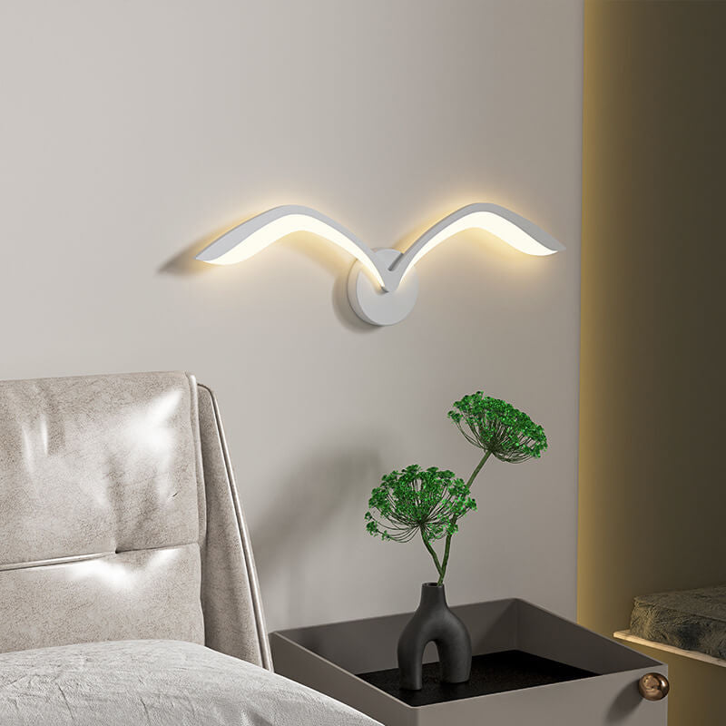 Moderne LED-væglampe med bølget design