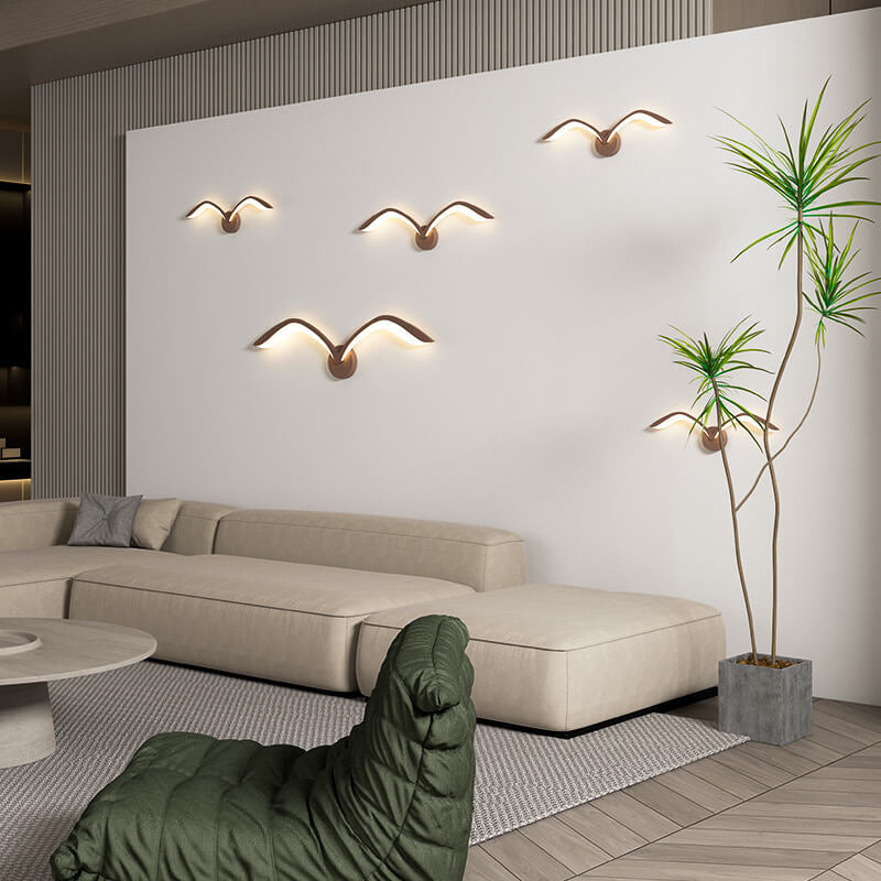 Moderne LED-væglampe med bølget design