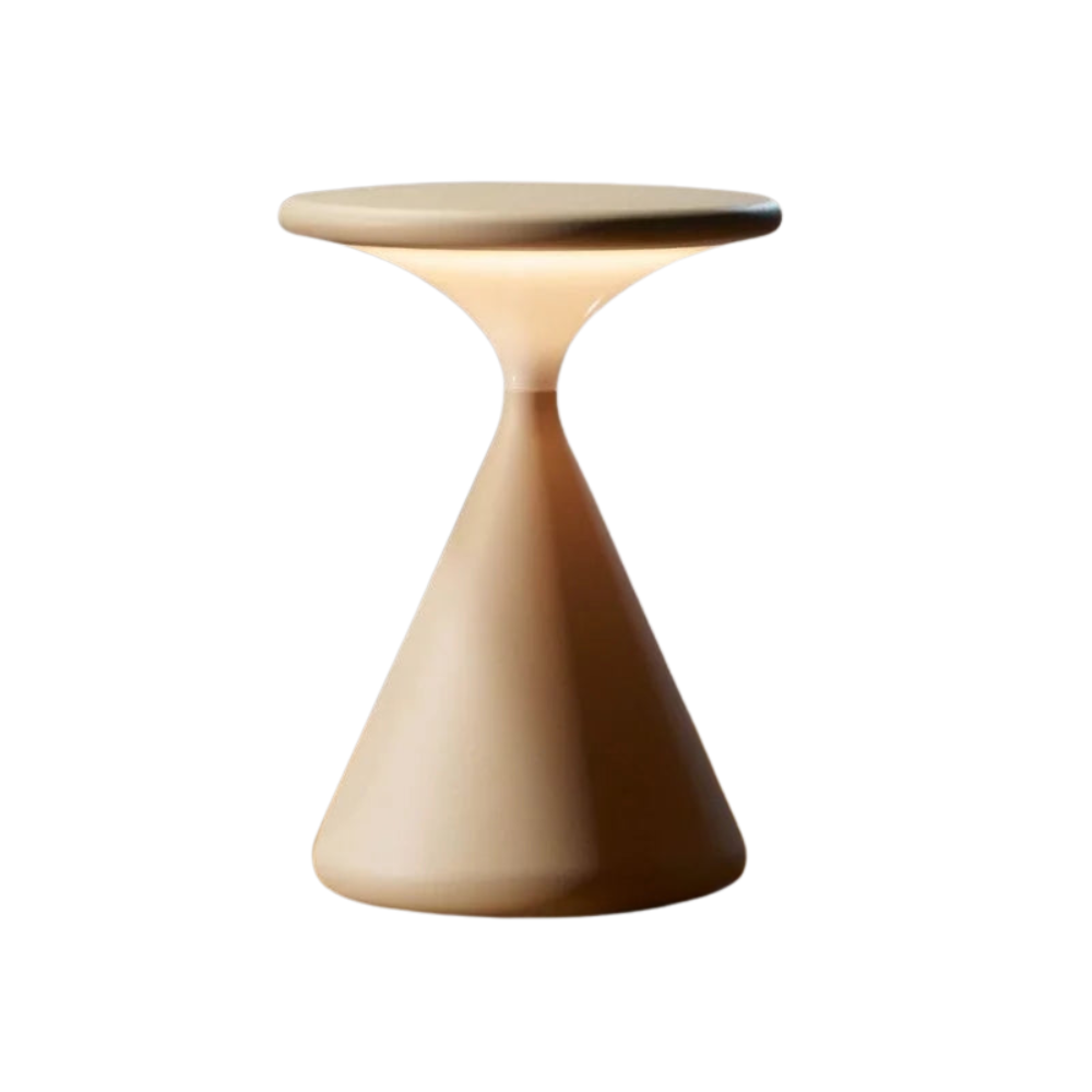 Trådløs bordlampe med timeglas design – dæmpbar LED lampe
