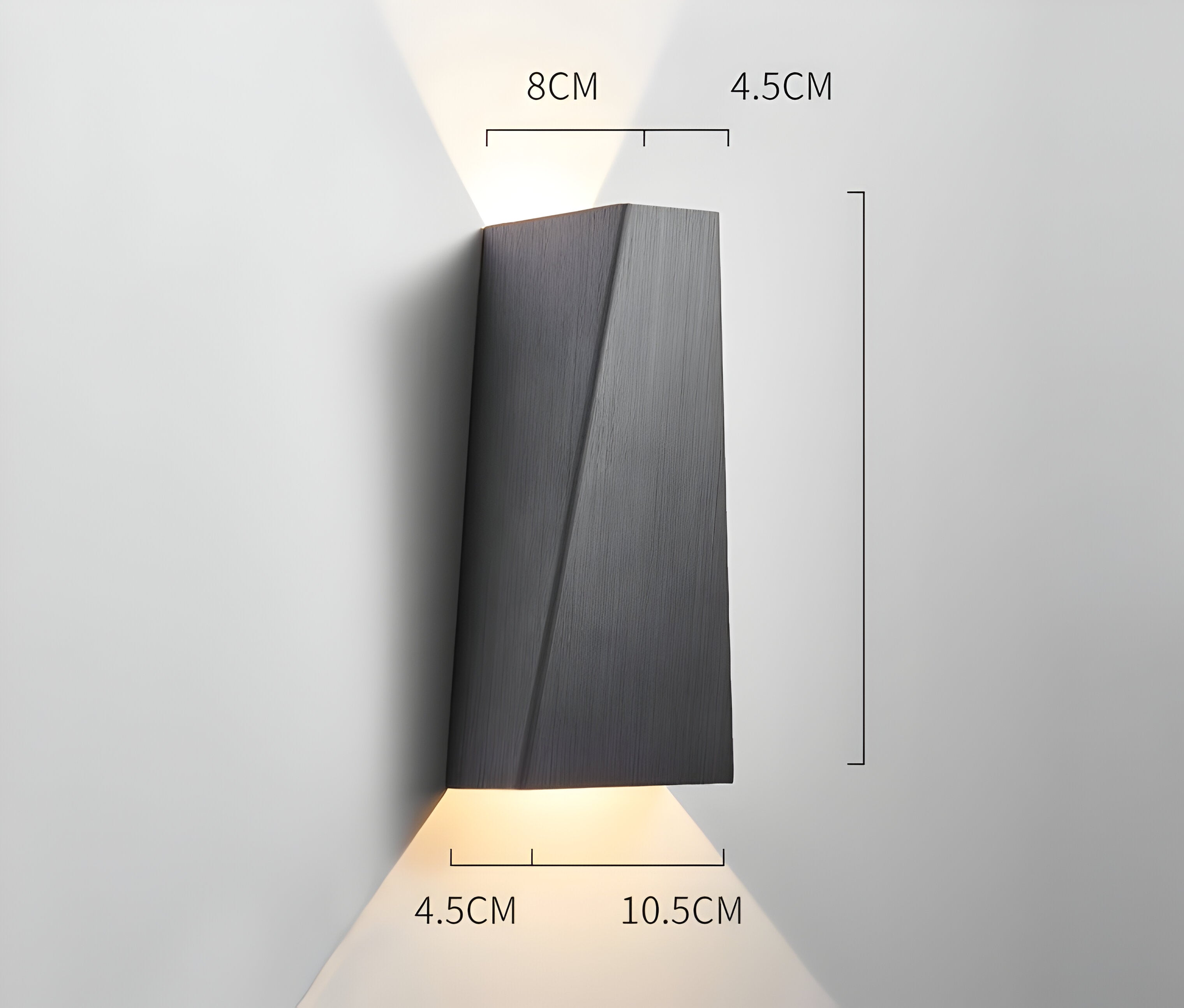 Lumetra Væglampe – Trapezformet LED Væglampe i Aluminium med Op & Ned Lys