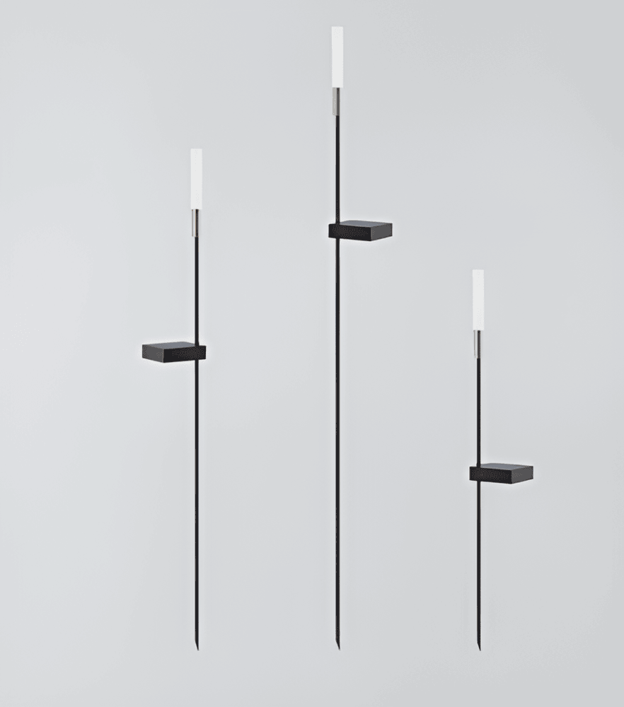 Moderne solcelle udendørslampe til have og indkørsel