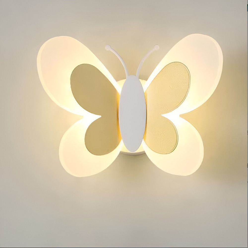 LED væglampe med sommerfugledesign – farverig børnelampe