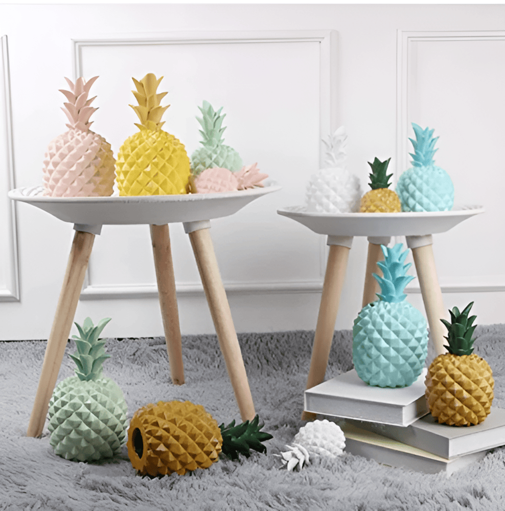 Ananas sparebøsse i resin – dekorativ og elegant opbevaring