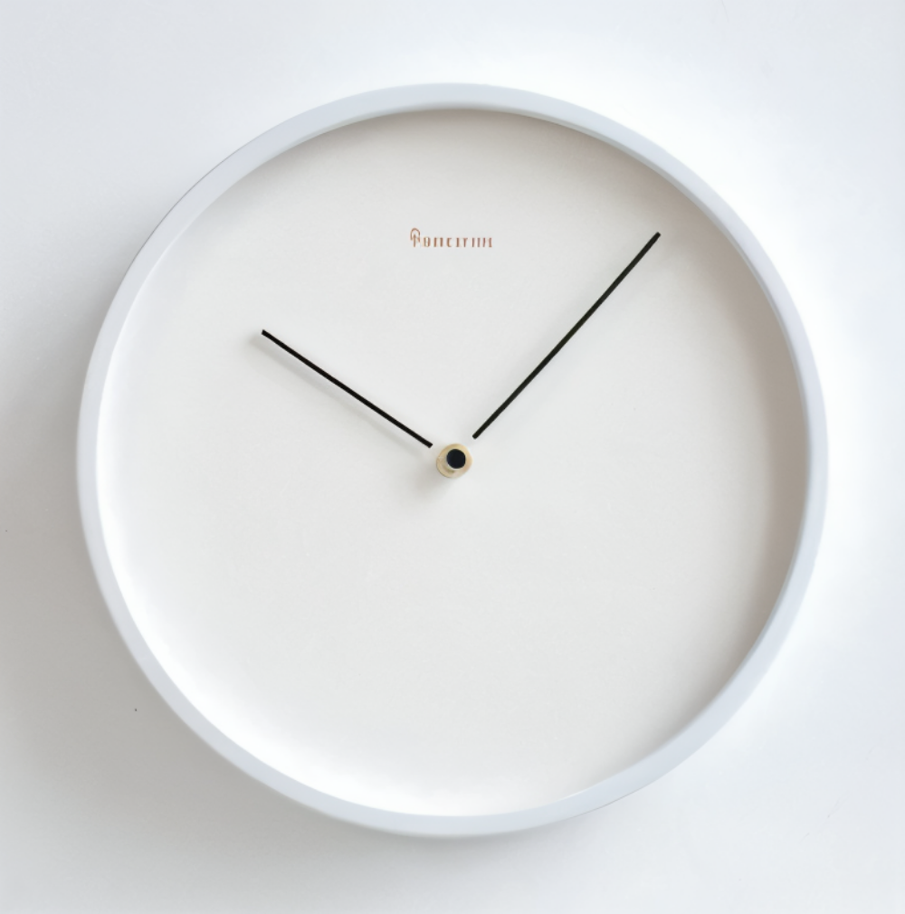Chronelle – Elegant Hvid Metal Vægur i Moderne Minimalisme