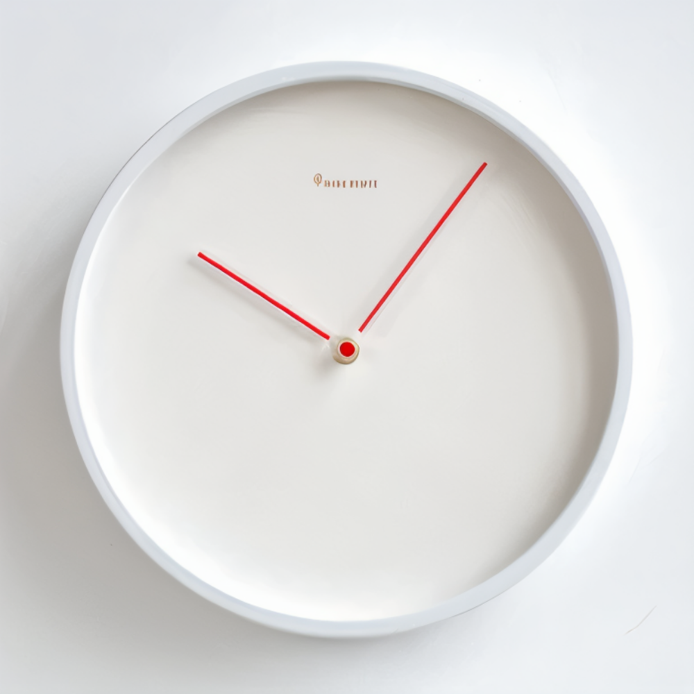 Chronelle – Elegant Hvid Metal Vægur i Moderne Minimalisme