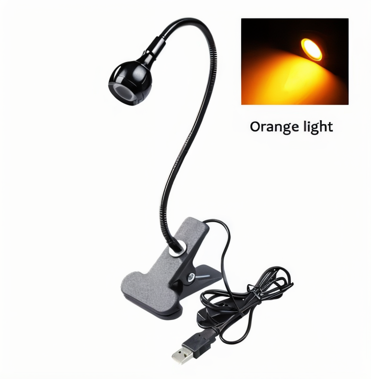 Skrivebordslampe med klemme – fleksibel LED lampe 360° USB
