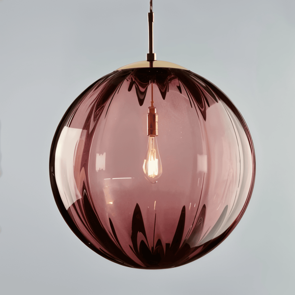 Glasora – Nordisk Pendellampe med Farvede Glasglober