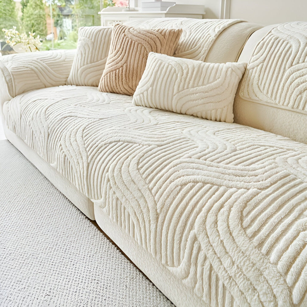 Skridsikkert velour sofaovertræk – blødt og beskyttende design