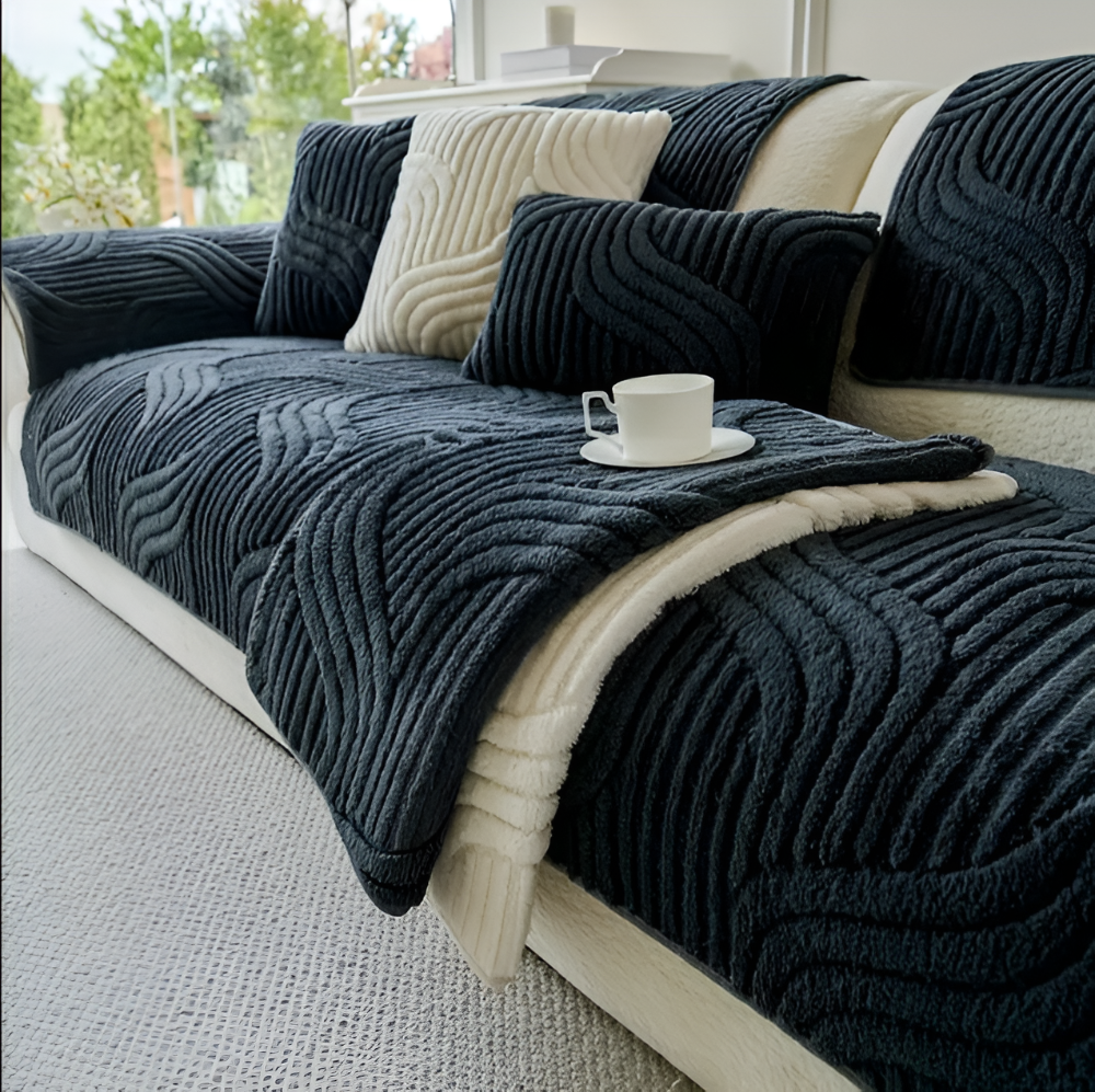 Skridsikkert velour sofaovertræk – blødt og beskyttende design