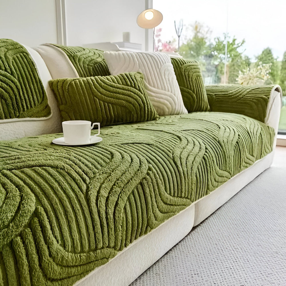 Skridsikkert velour sofaovertræk – blødt og beskyttende design