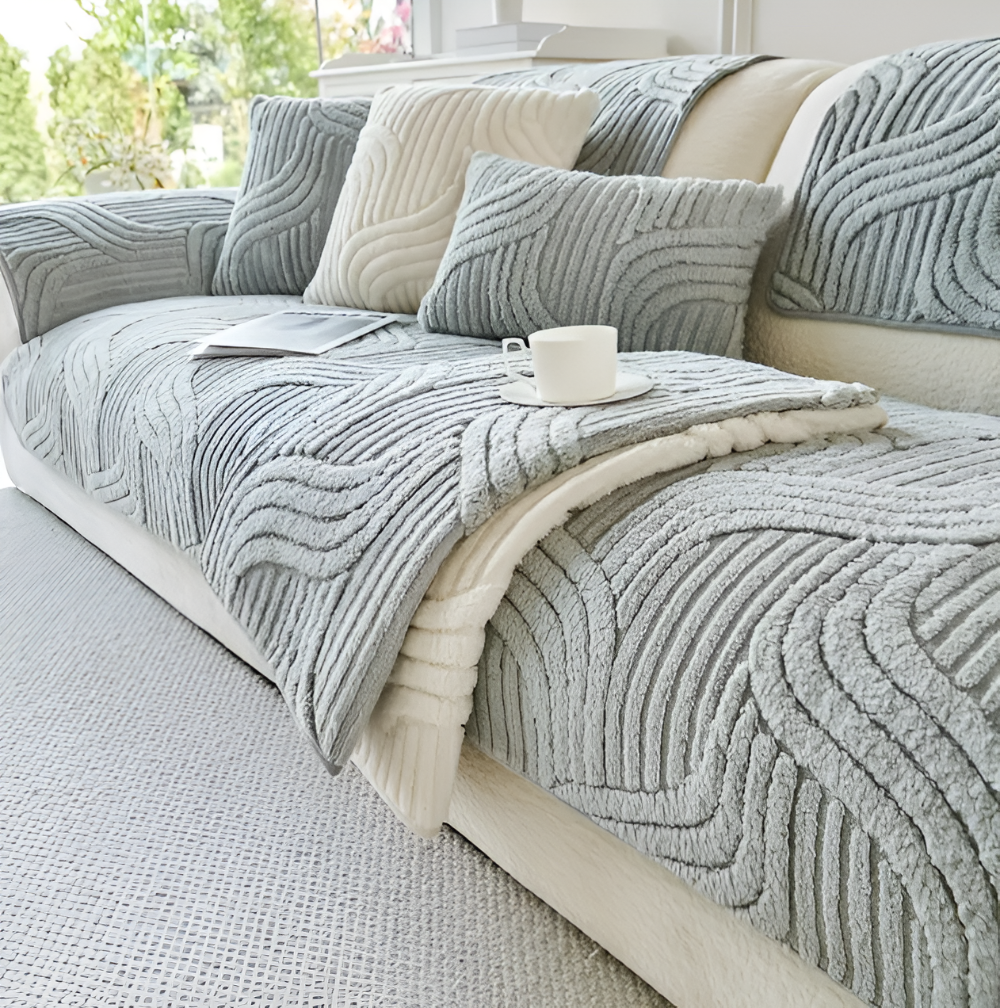 Skridsikkert velour sofaovertræk – blødt og beskyttende design