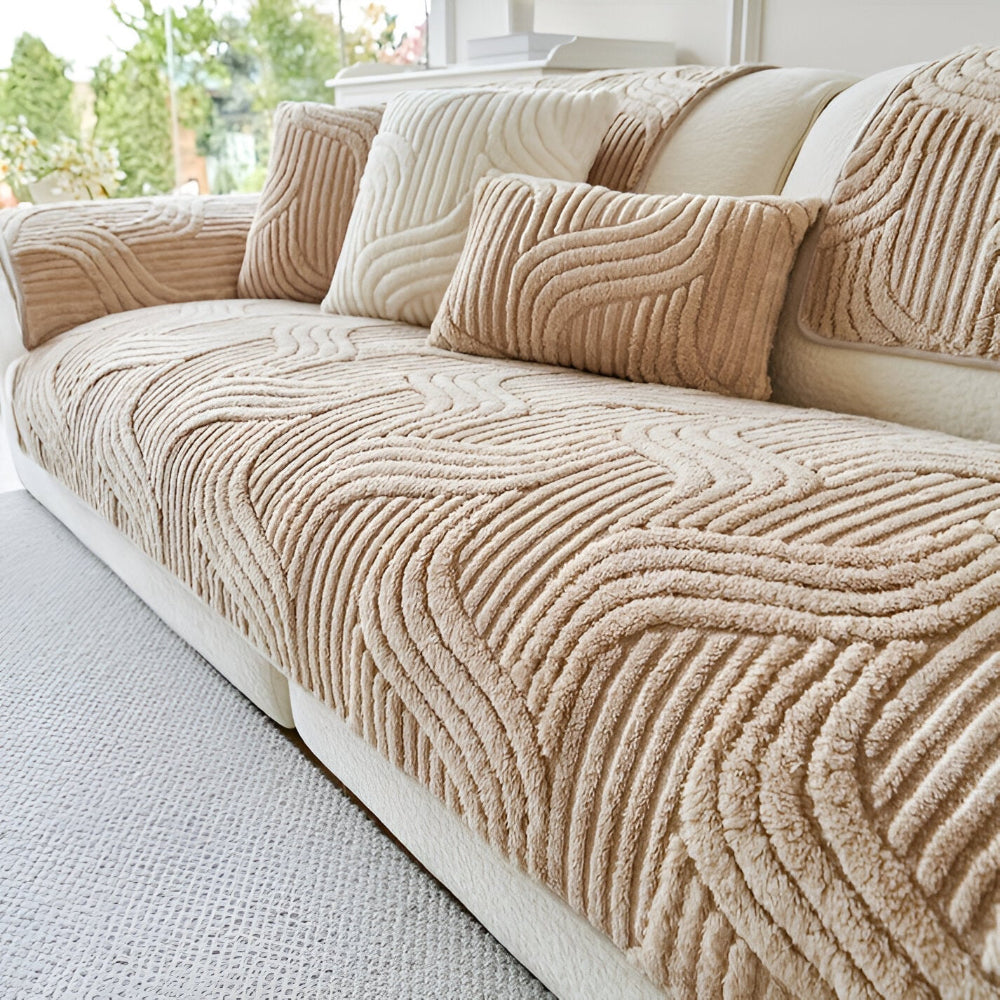 Skridsikkert velour sofaovertræk – blødt og beskyttende design
