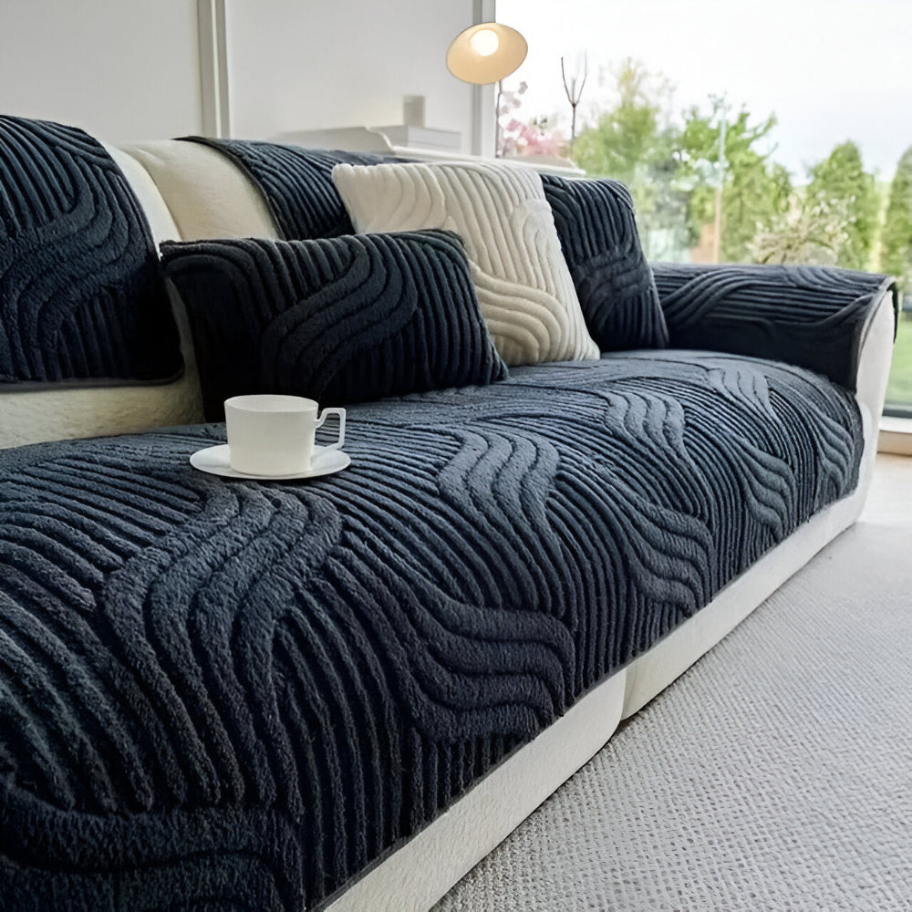 Skridsikkert velour sofaovertræk – blødt og beskyttende design