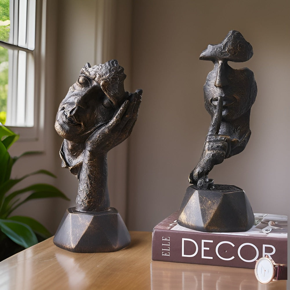 Abstrakt ansigtsskulptur i moderne design – kreativ dekoration