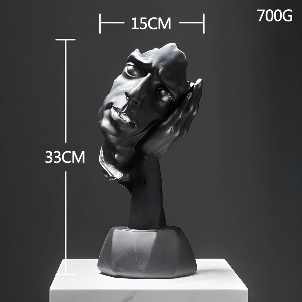 Abstrakt ansigtsskulptur i moderne design – kreativ dekoration