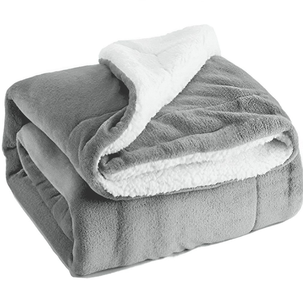 Sherpa fleece tæppe dobbelt – tykt, blødt og ekstra varmt plaid