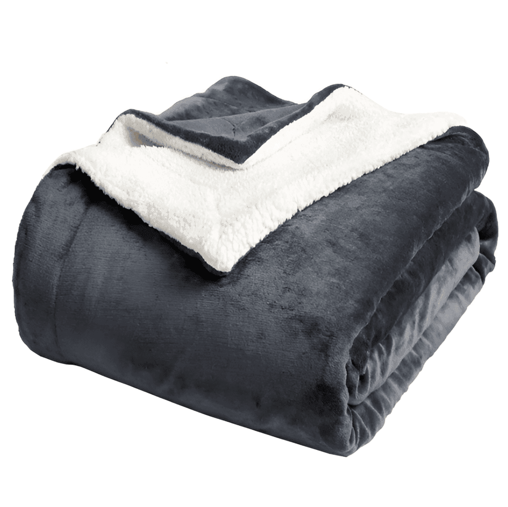Sherpa fleece tæppe dobbelt – tykt, blødt og ekstra varmt plaid