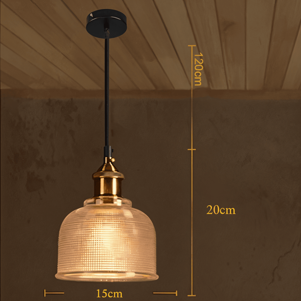 Retro farvet glas loftlampe i moderne design