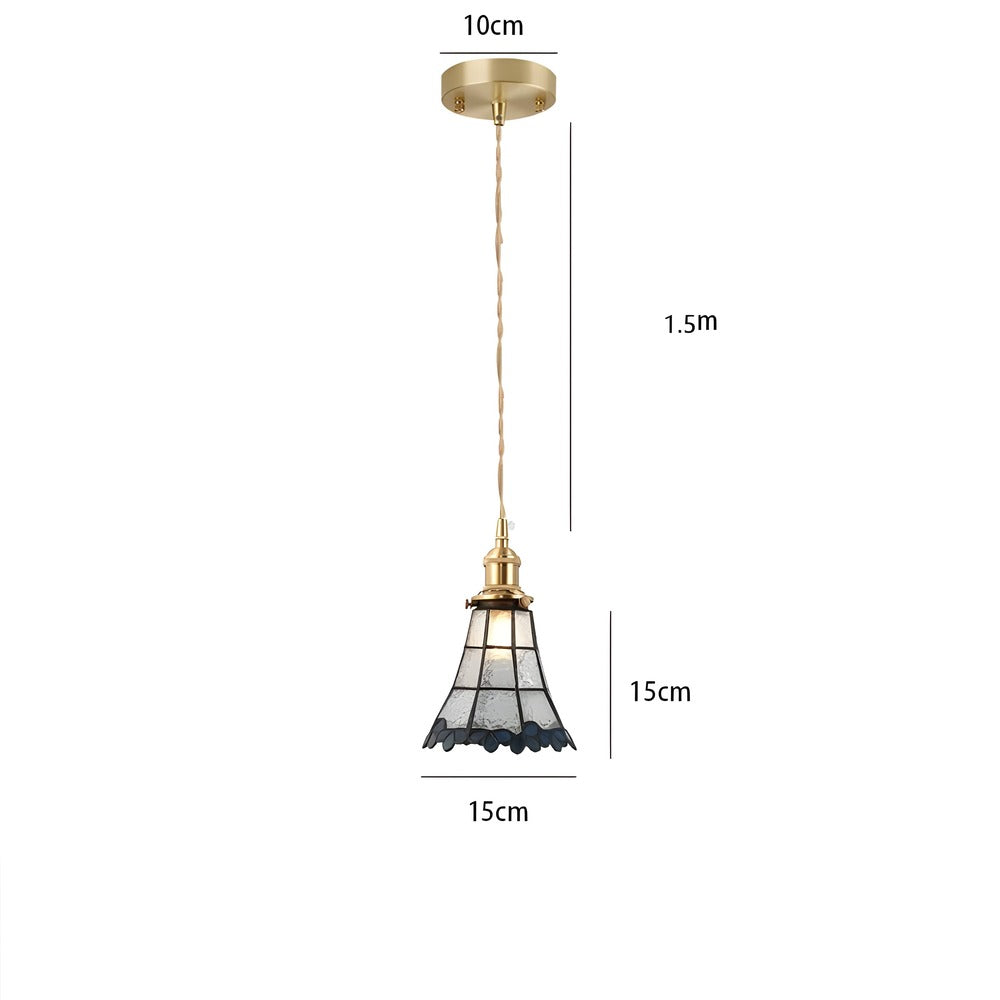 Kiyoma Glow Pendellampe – Japansk Retro Pendel i Geometrisk Kobberglas