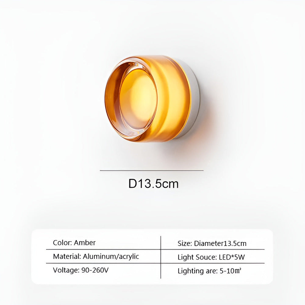 Geliora – Elegant Nordisk Væglampe i Glas med LED-lys
