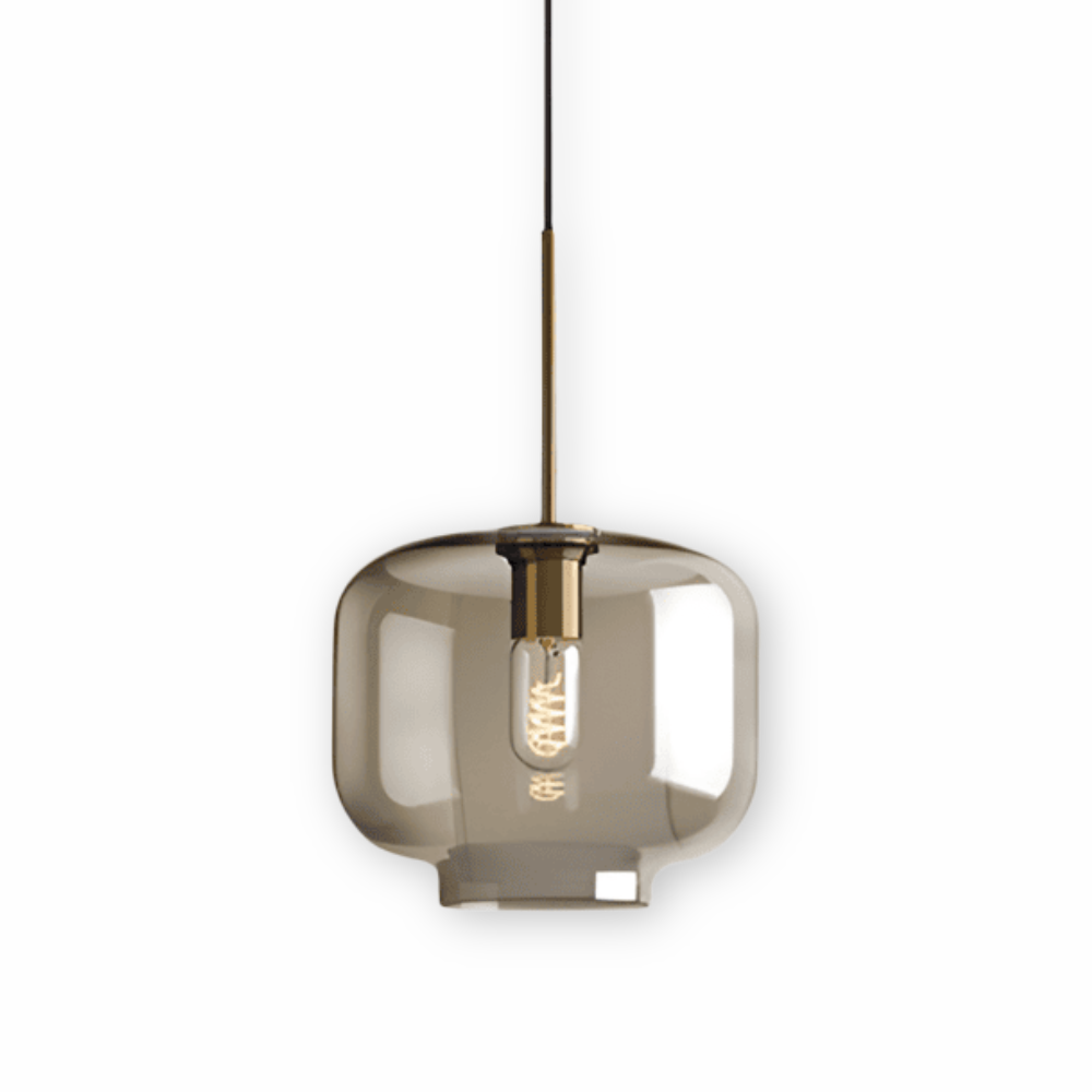 Pendellampe i klart glas – industriel loftlampe med elegant design