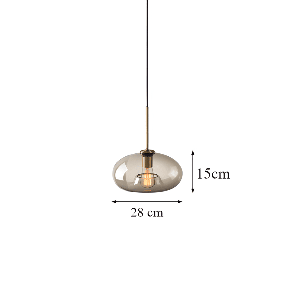 Pendellampe i klart glas – industriel loftlampe med elegant design
