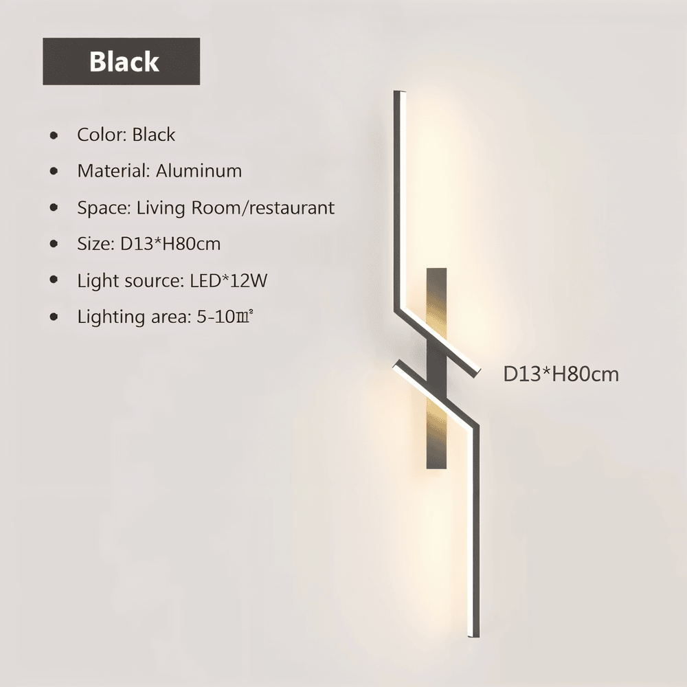 Minimalistisk LED væglampe i moderne stripdesign – stilfuld belysning