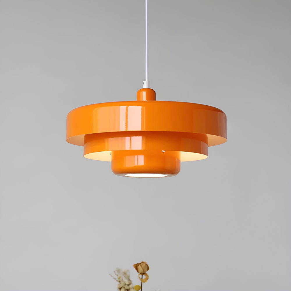 Ambera Pendel – Orange Vintage Pendellampe i Skandinavisk Design