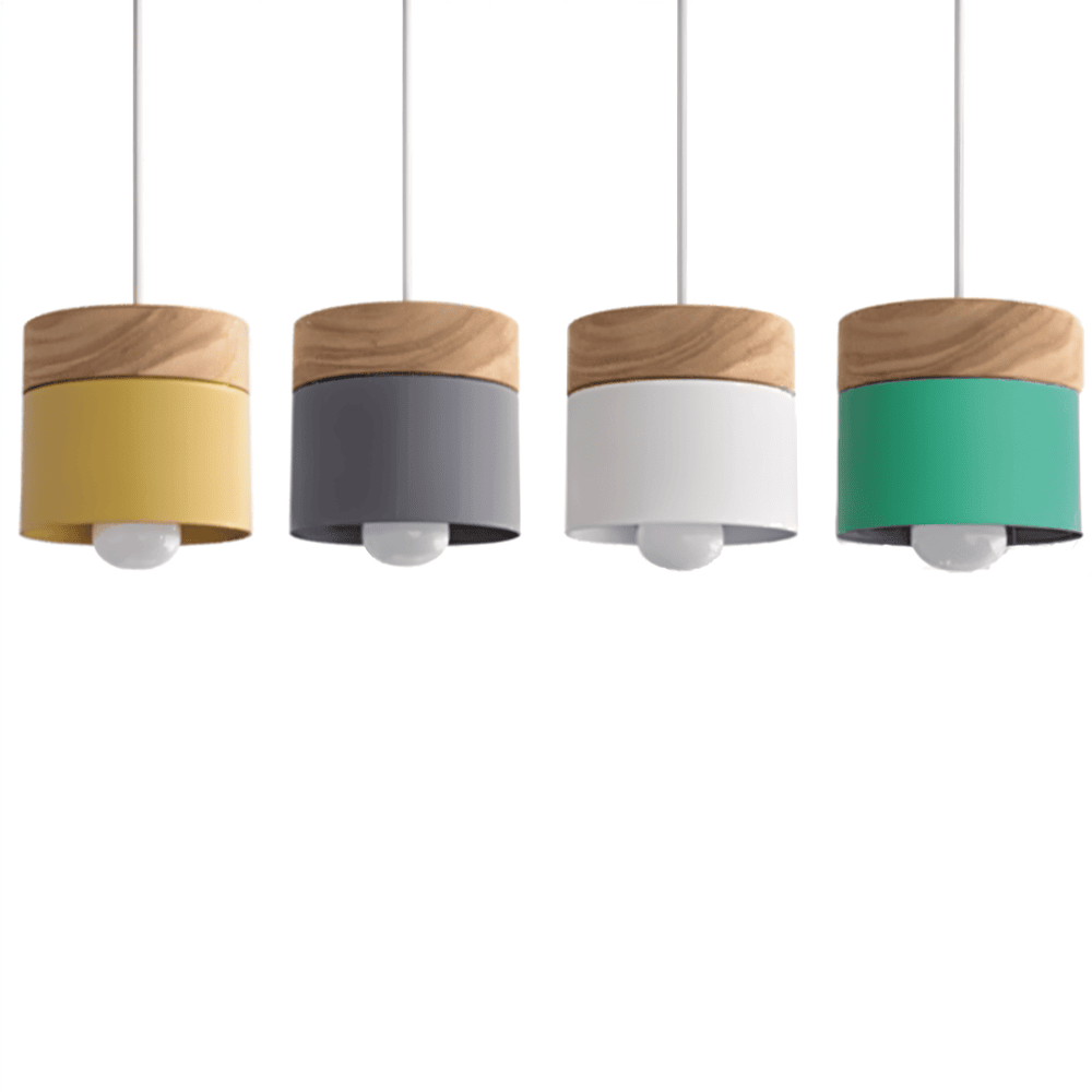 NordicaTube – Pendellampa i Metall och Trä med Modern Cylinderdesign