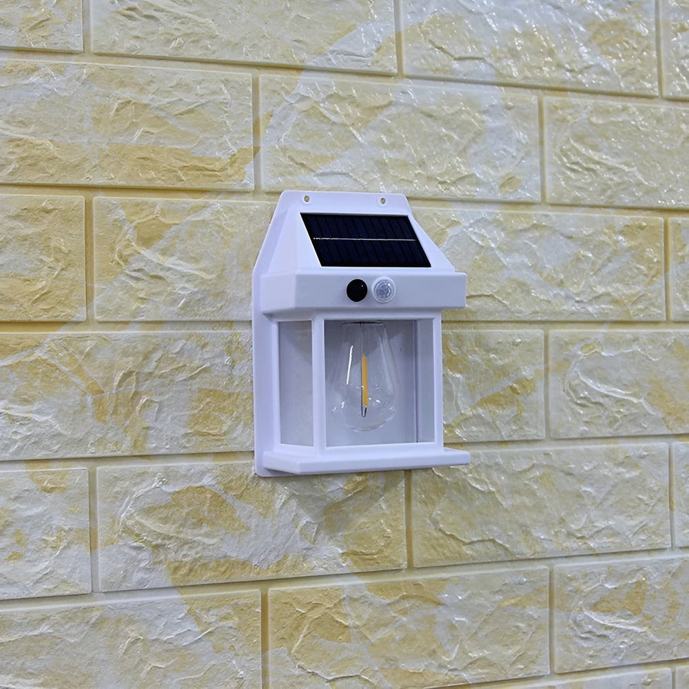 Solcelle væglampe med sensor – udendørs LED belysning