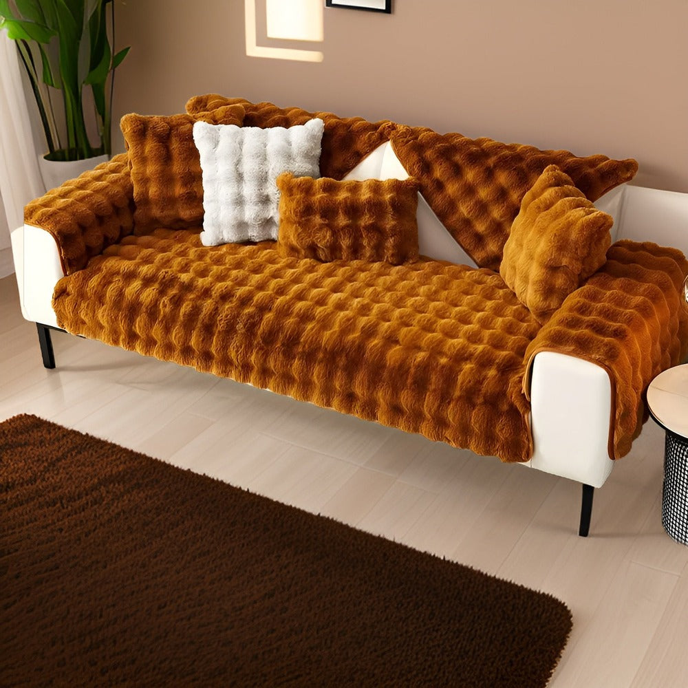 Blødt plys sofaovertræk – kæledyrsvenlig beskyttelse og komfort