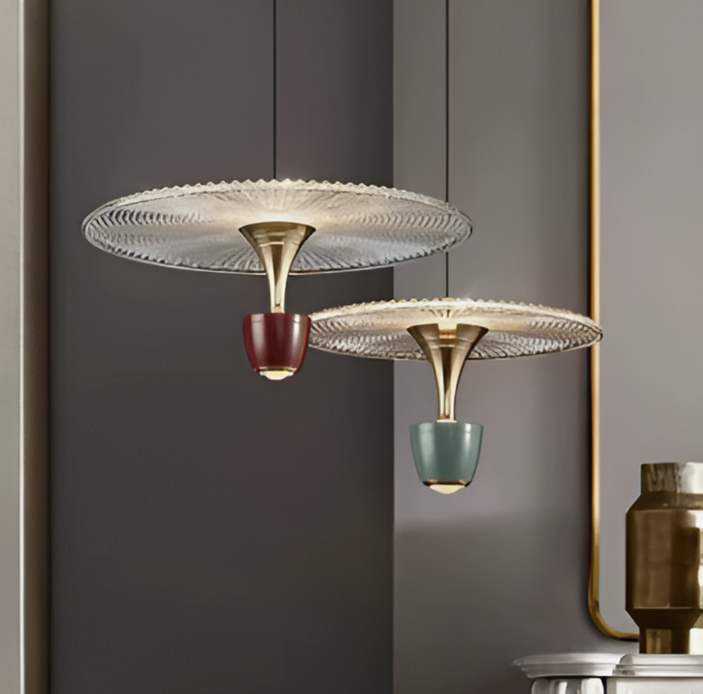 Elegant akrylpendellampe med varmt LED-lys