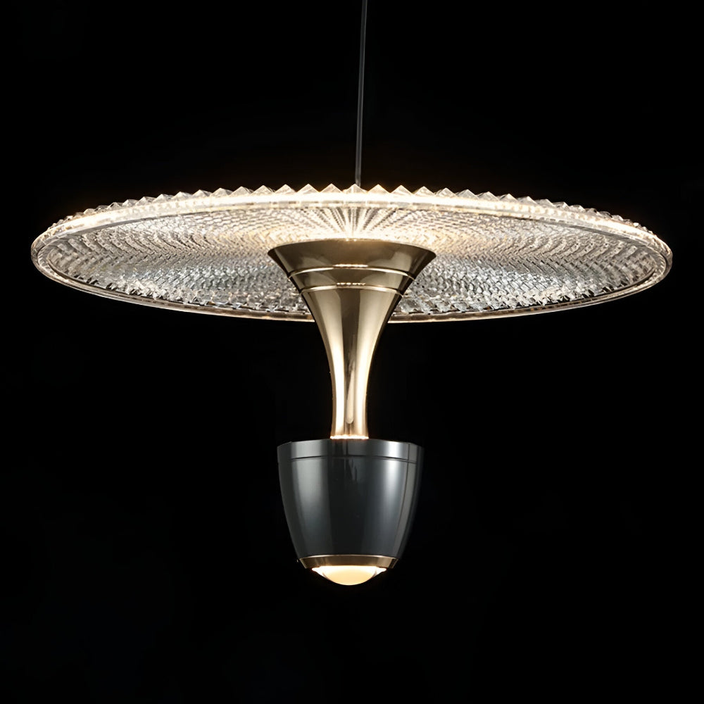 Elegant akrylpendellampe med varmt LED-lys