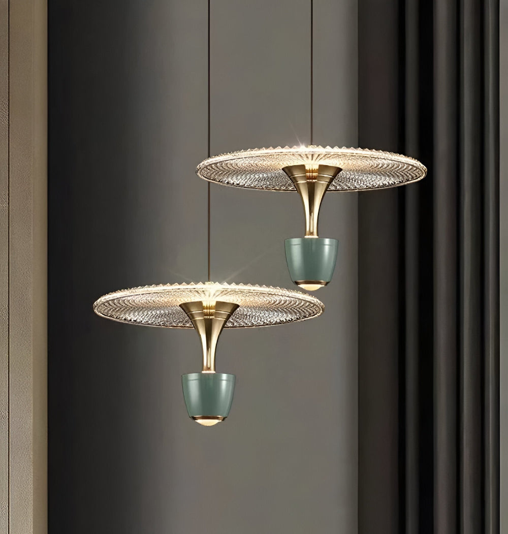 Elegant akrylpendellampe med varmt LED-lys