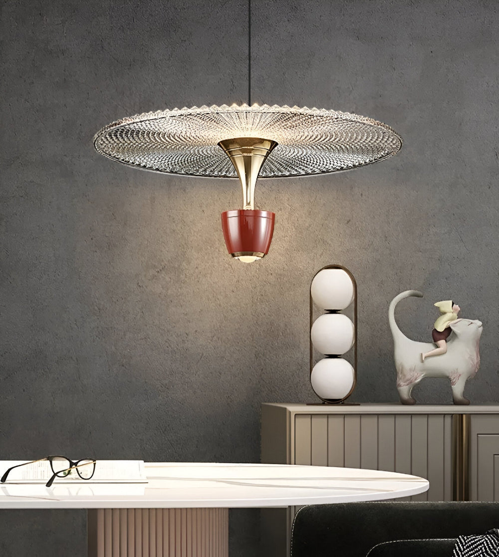 Elegant akrylpendellampe med varmt LED-lys